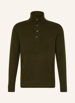 Strokesman's Sweter Typu Troyer Z Kaszmiru gruen