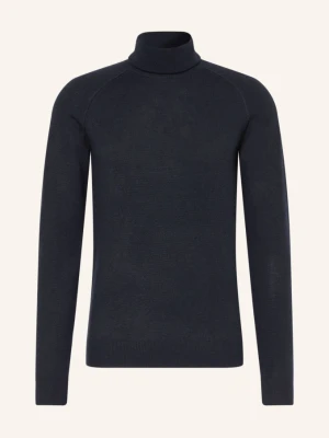 Strokesman's Sweter Z Golfem Z Kaszmiru blau GRANATOWY