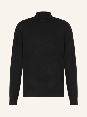 Strokesman's Sweter Z Golfem Z Kaszmiru schwarz CZARNY