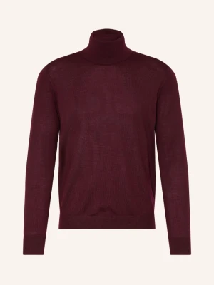 Strokesman's Sweter Z Golfem Z Wełny Merynosowej rot CIEMNOCZERWONY