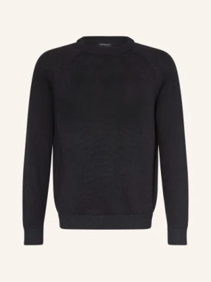 Strokesman's Sweter Z Lnem blau GRANATOWY