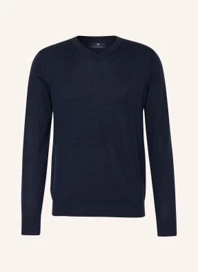 Strokesman's Sweter Z Wełny Merino blau