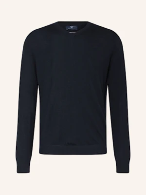 Strokesman's Sweter Z Wełny Merino blau