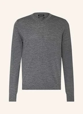 Strokesman's Sweter Z Wełny Merino grau
