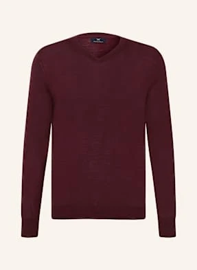 Strokesman's Sweter Z Wełny Merino rot