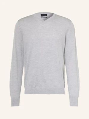 Strokesman's Sweter Z Wełny Merynosowej grau JASNOCZARY