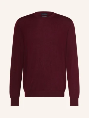 Strokesman's Sweter Z Wełny Merynosowej rot CIEMNOCZERWONY