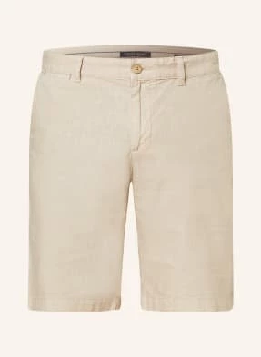 Strokesman's Szorty Slim Fit Z Lnem beige