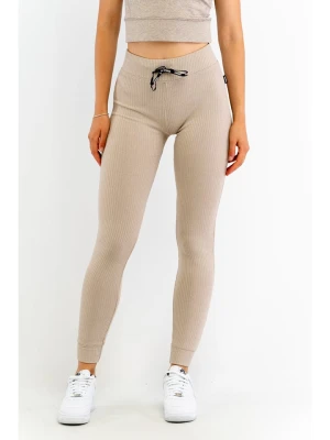 Stronger Legginsy "Cush" w kolorze beżowym rozmiar: S