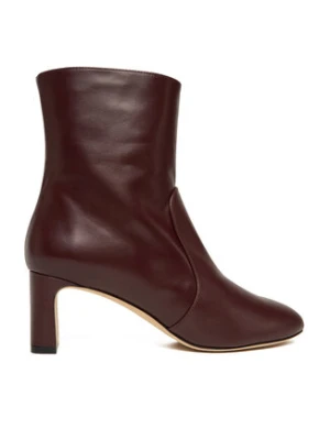 Stuart Weitzman Botki Babette SL542 Bordowy