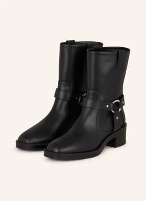 Stuart Weitzman Botki Motocyklowe Jax schwarz