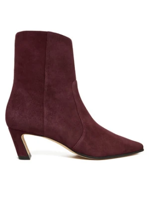 Stuart Weitzman Botki Stassi SM498 Bordowy
