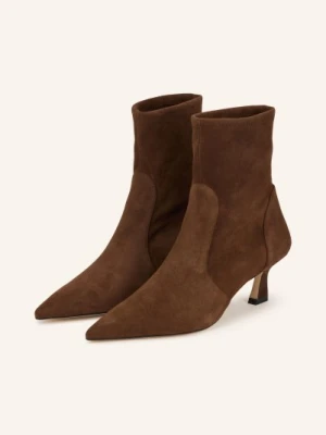 Stuart Weitzman Botki Vinnie Bootie 50 braun BRĄZOWY