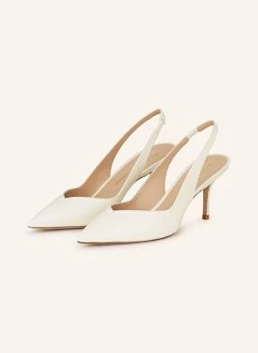 Stuart Weitzman Czółenka Z Odkrytą Piętą Eva 75 beige