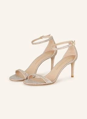 Stuart Weitzman Czółenka Z Odkrytą Piętą Nudistar gold