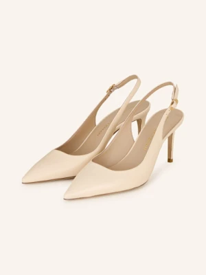 Stuart Weitzman Czółenka Z Odkrytą Piętą Stuart Power 75 beige