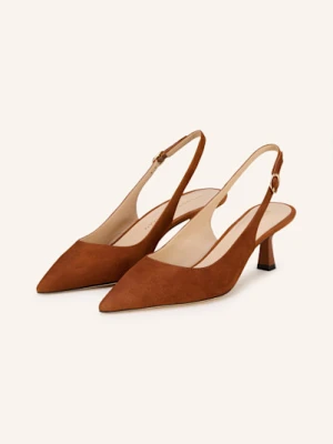Stuart Weitzman Czółenka Z Odkrytą Piętą Stuart Sclpt 50 braun