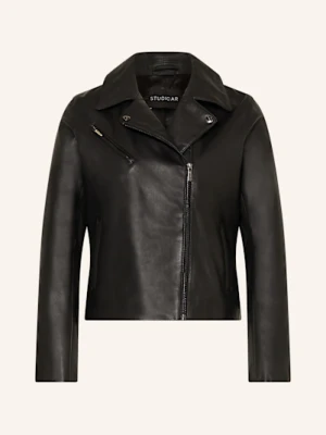 Studio Ar Kurtka Skórzana Rylan schwarz