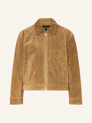 Studio Ar Kurtka Skórzana Tina Z Ćwiekami gruen