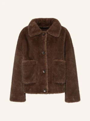 Studio Ar Kurtka Ze Sztucznego Futra Faje Dwustronna braun