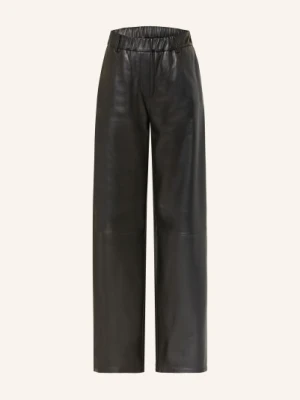 Studio Ar Spodnie Skórzane Thalina schwarz