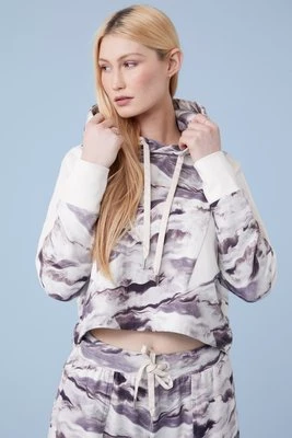 Studio — damska krótka bluza z kapturem - Grey Active People