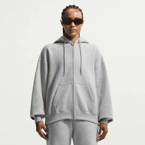 Studio Fleece Medium Weight Oversized Full-Zip Hoodie Nike szary