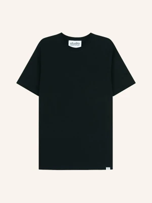 Studio Seidensticker T-Shirt O Kroju Regular Fit schwarz CZARNY