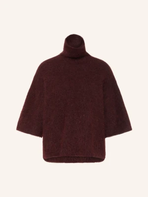 Stylein Dzianinowa Koszulka Nyssa Z Moherem rot CIEMNOCZERWONY