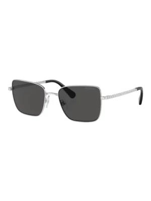 Stylish Sunglasses in Silver/Dark Grey Swarovski