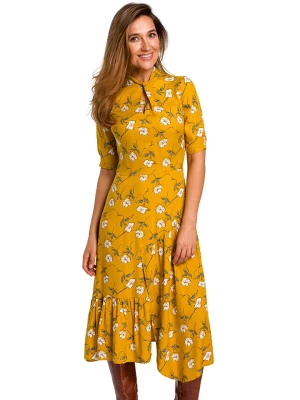 Stylove Sukienka w kolorze żółtym ze wzorem rozmiar: L