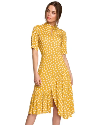 Stylove Sukienka w kolorze żółtym ze wzorem rozmiar: L