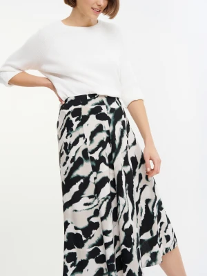 Stylowa biało-czarna spódnica midi Greenpoint