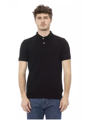 Stylowa czarna koszulka polo z bawełny Baldinini