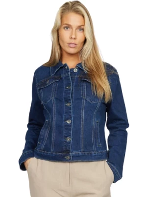 Stylowa kurtka jeansowa z haftowanymi detalami 2-Biz