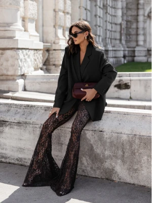 Stylowa marynarka oversize NEMERIA - czarna  magmac 