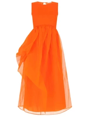 Stylowa Pomarańczowa Sukienka Bawełniana Cecilie Bahnsen