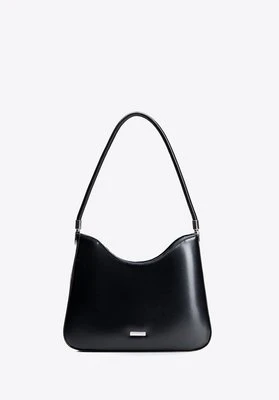 Stylowa torebka na ramię z imitacji skóry czarna Wittchen