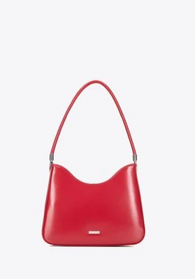 Stylowa torebka na ramię z imitacji skóry czerwona Wittchen