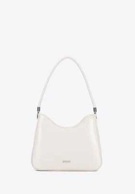 Stylowa torebka na ramię z imitacji skóry kremowa Wittchen