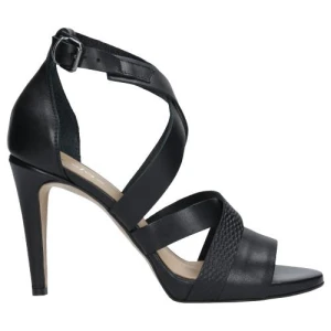 Czarne sandały damskie na szpilce 76045-51 Wojas