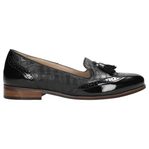 Czarne półbuty damskie 46039-71 Wojas