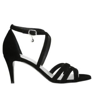 Czarne sandały damskie na szpilce 76064-61 Wojas