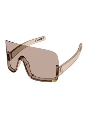 Stylowe jasnoróżowe okulary przeciwsłoneczne Gucci