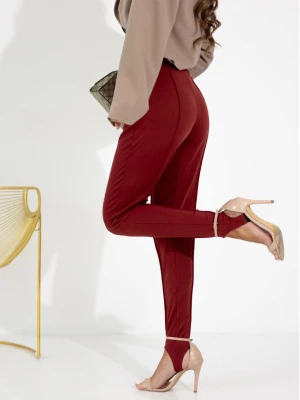 Stylowe legginsy narciary ARALYN - bordowe  magmac 