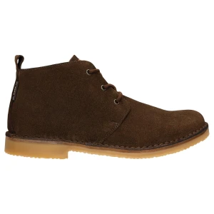 Brązowe trzewiki męskie typu desert boots z dwoiny welurowej 24400-63 Wojas