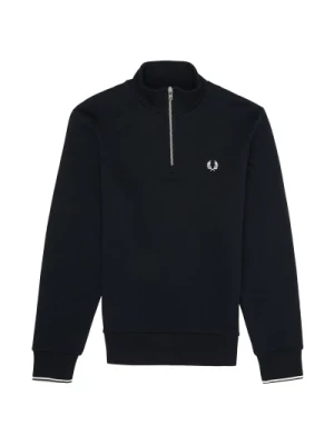 Stylowe niebieskie swetry dla mężczyzn Fred Perry