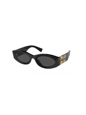 Stylowe okulary przeciwsłoneczne czarna oprawka Miu Miu