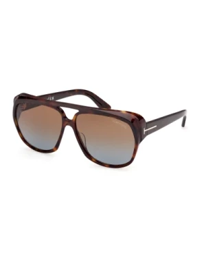 Stylowe okulary przeciwsłoneczne Jayden Brązowe Tom Ford