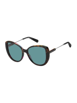 Stylowe okulary przeciwsłoneczne w fiolecie z niebieskimi soczewkami Marc Jacobs